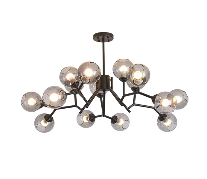 9 Lights Black Iron Tree Branch Chandeliers 