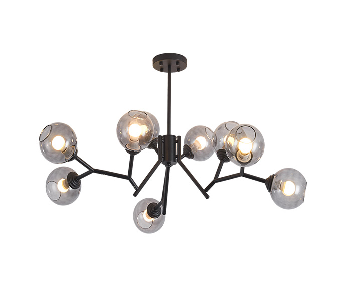 9 Lights Black Iron Tree Branch Chandeliers 