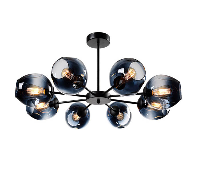 Hot 10 Lights Black Chandeliers with E27 