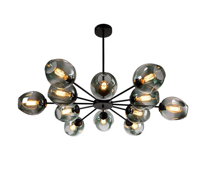 Hot 10 Lights Black Chandeliers with E27 