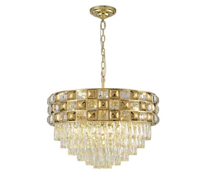 Affordable Luxury Gold Dia 800 Steel Chandelier with Crystal 
