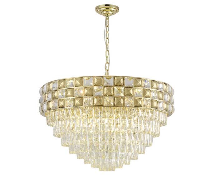 Affordable Luxury Gold Dia 800 Steel Chandelier with Crystal 