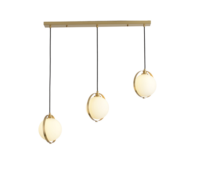 Modern Gold E27 Pendant Light with Glass shade 