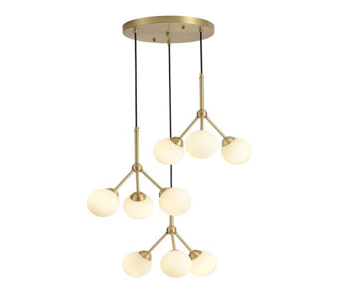 Dia 380 Brass Pendant Light with G9 