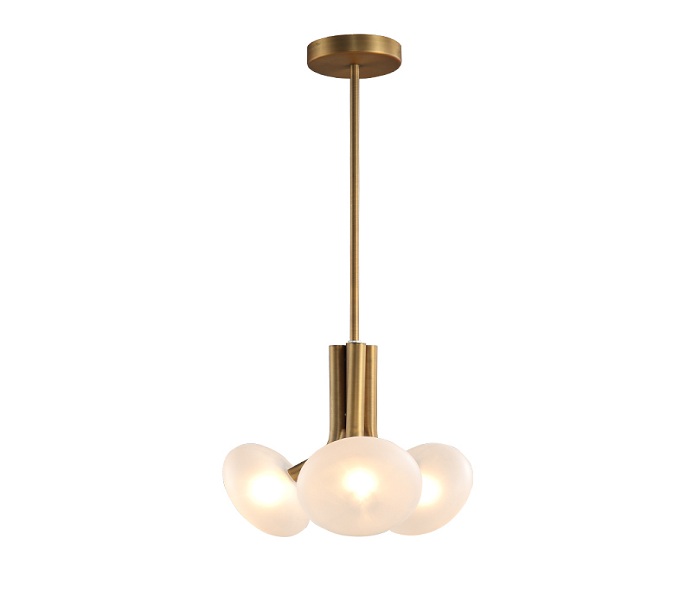 7 Lights Iron Chandeliers with Glass 