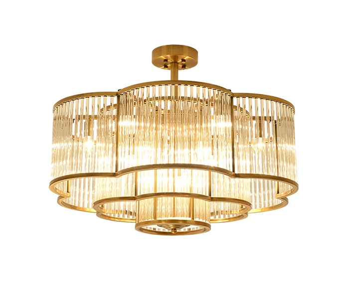Dia 600 Iron Gold Chandelier with Crystal 