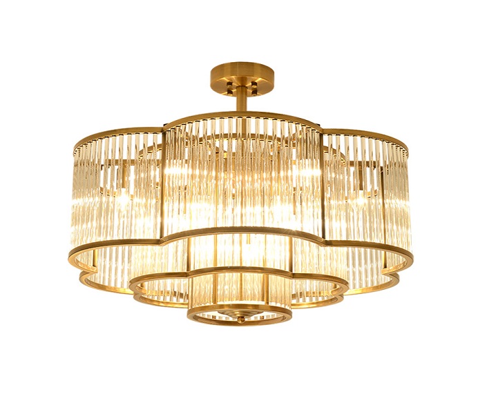 Dia 600 Iron Gold Chandelier with Crystal 
