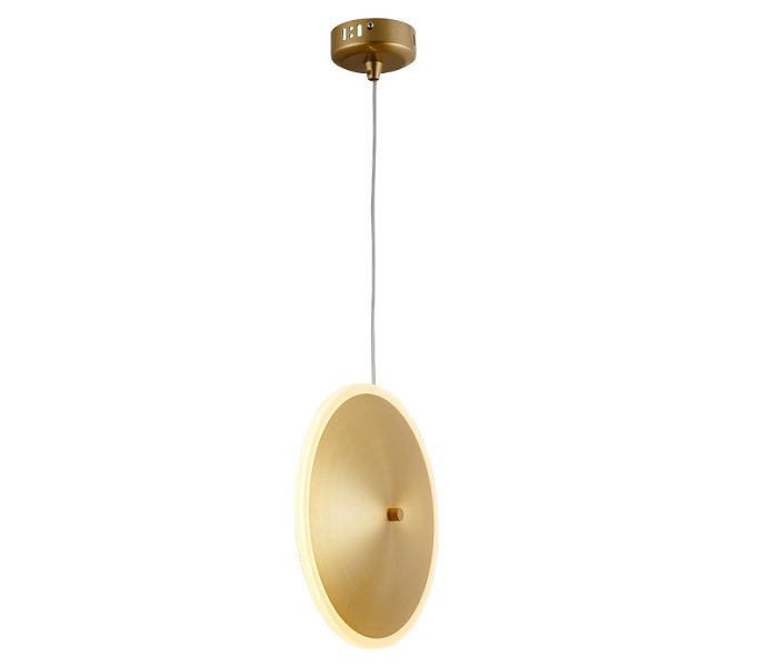 Hot Sale Round Gold Aluminum Geometric Pendant Light with LED 