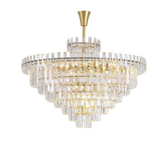 Affordable Luxury Dia600 Brass Chandelier with Crystal 