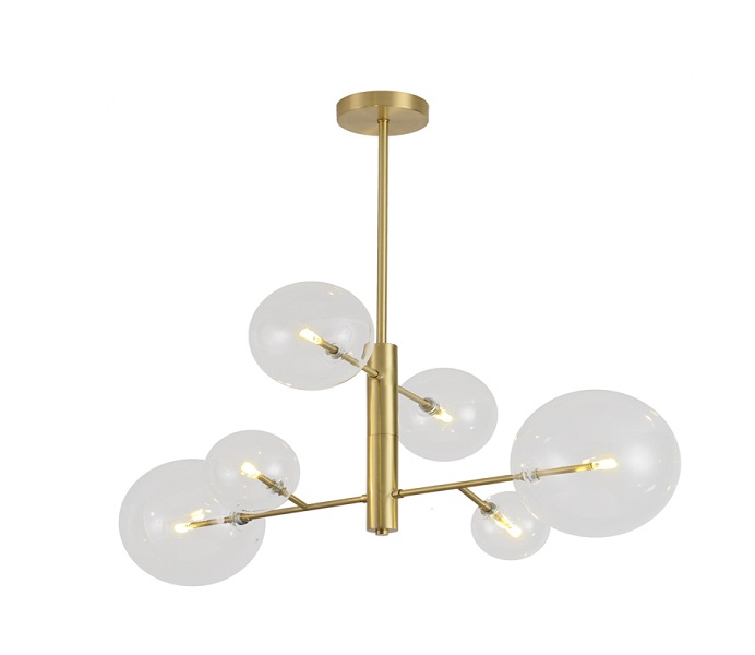 8 Lights Gold Brass Pendant Lamps with G9 