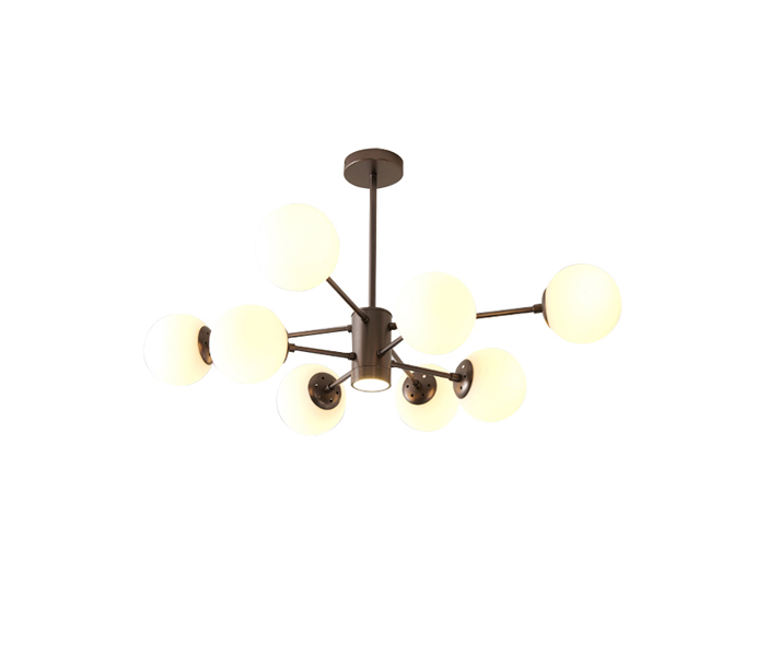 Gold Iron Chandelier with 6 Lights 