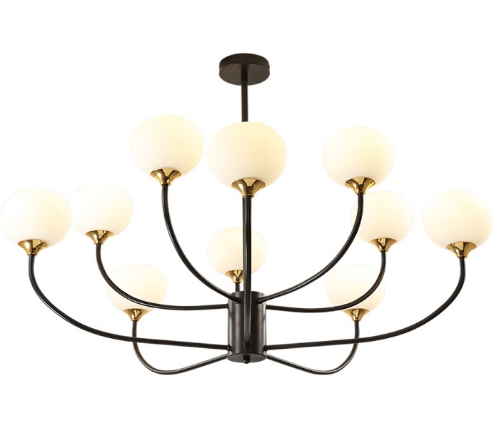 Dia600 6 Lights Black Chandelier with E27 