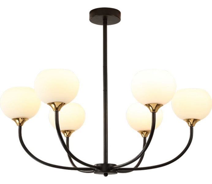 Dia600 6 Lights Black Chandelier with E27 