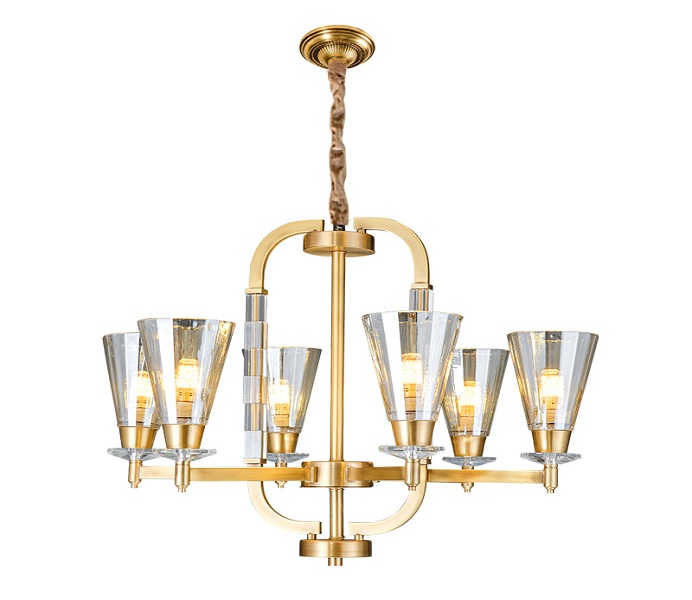 8 Lights Gold Brass Dia800 Chandelier with E14 