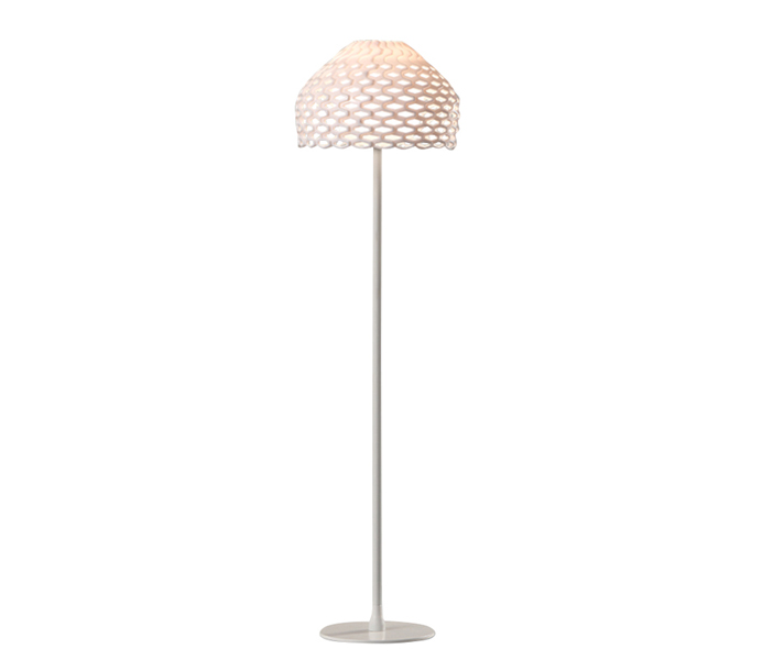 Brown Iron Floor Lamp with Acrylic Shade