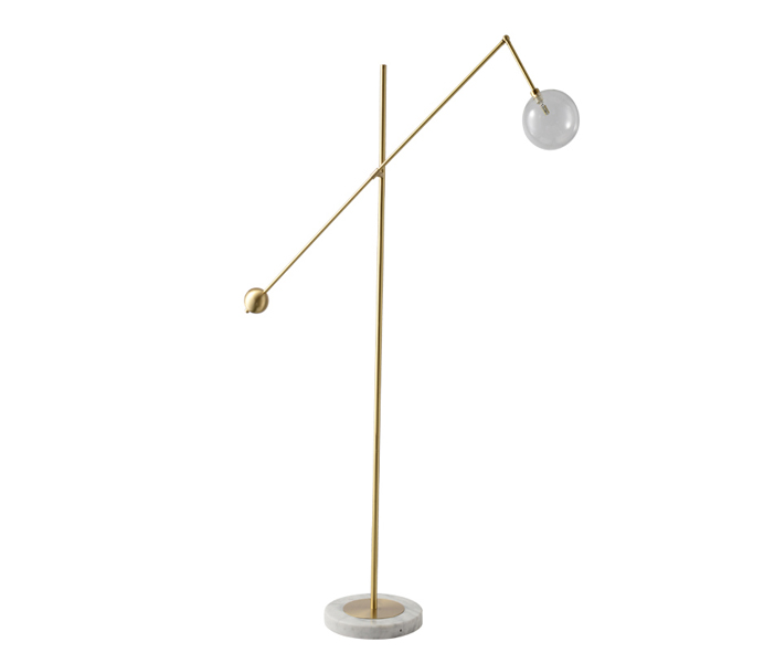 Brass Marble Floor Lamp with G9 Light