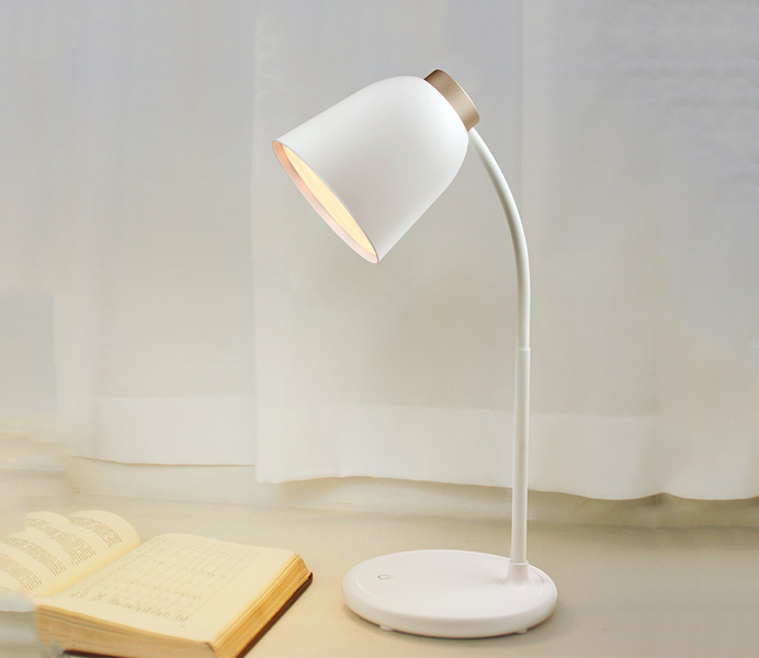 Simple White PC Table Lamp for Bedroom 