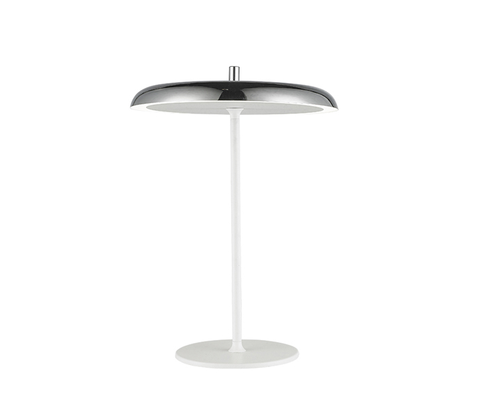 Metal White Table Lamp with Acrylic Shade 