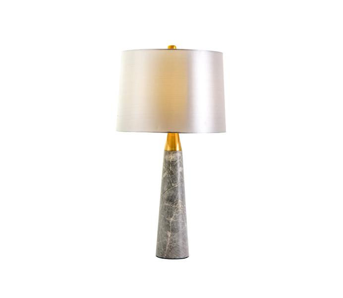 Elegant Marbel Base Table Lamp with Fabric Shade 