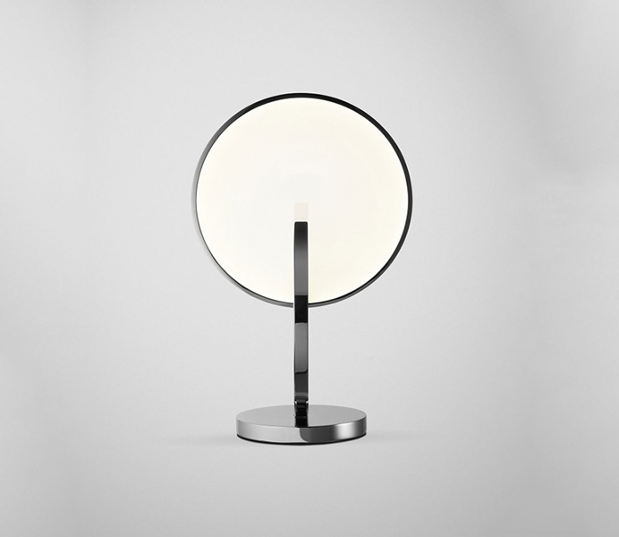 Chrome Stainless Steel LED Table Lamp with Acrylic Shade 