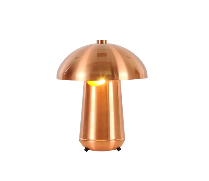 Rose Gold Metal Table Lamp with Metal Shade 