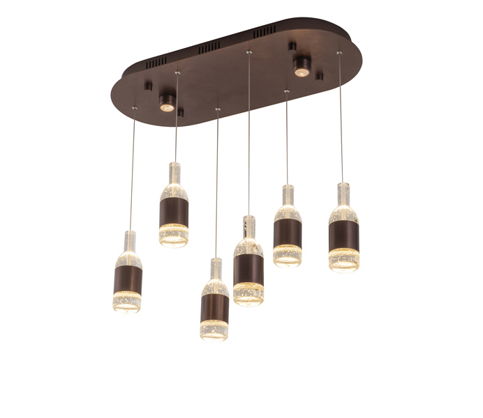 Aluminum 10W Brushed Brown Wine Bottle Pendant Light 