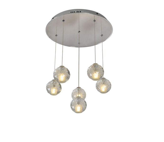 Brushed Gold 5W Aluminum Crystal Ball Pendant Light Wholesaler