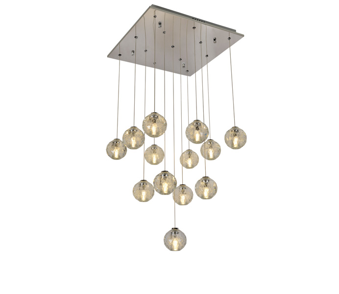 Brushed Gold 5W Aluminum Crystal Ball Pendant Light Wholesaler