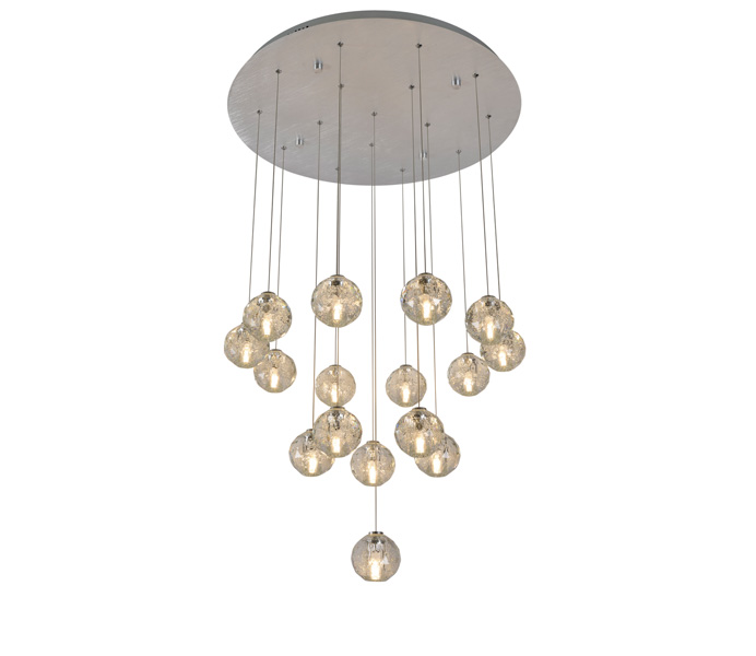 Brushed Gold 5W Aluminum Crystal Ball Pendant Light Wholesaler