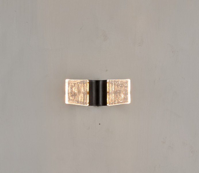 5W V Shape Crystal Wall Sconce with Gold Brushed Aluminum